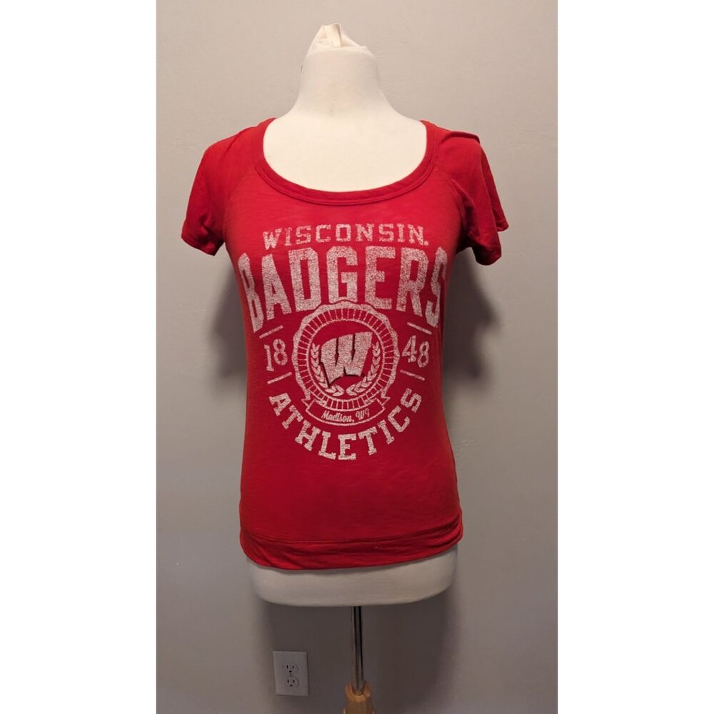 Wisconsin Badgers Athletics Womens Open Back Red T-Shirt Small By Proedge